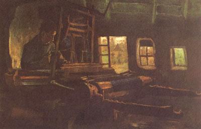 Vincent Van Gogh Weaver,Interior with Three Small Windows (nn04) France oil painting art